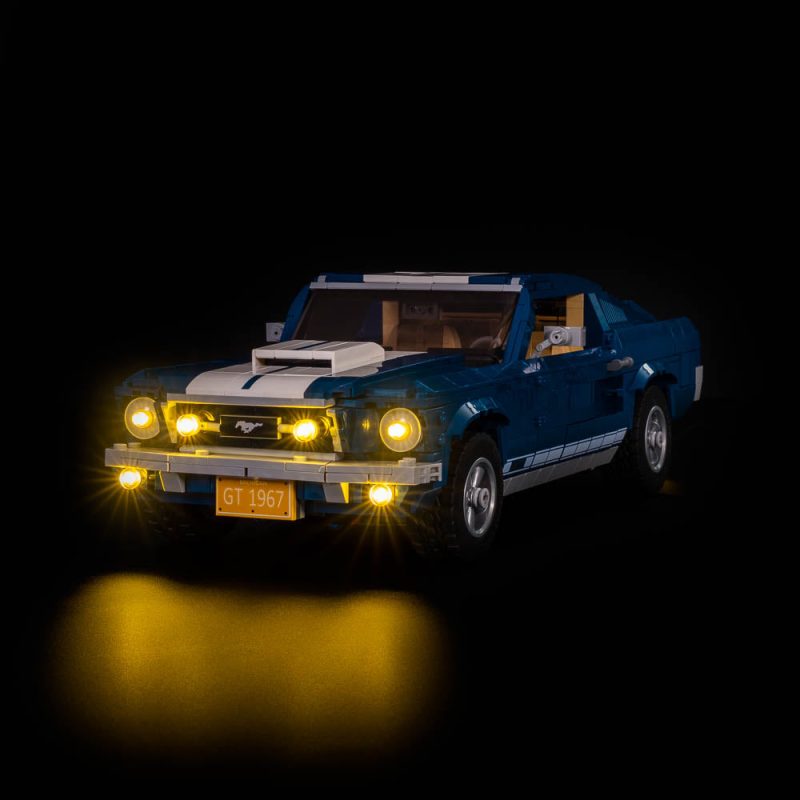 10265 LEGO FordMustangGT lights on Light My Bricks