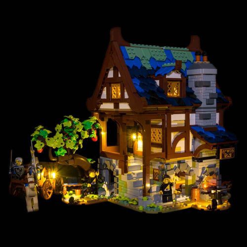 21325 LEGO Medieval Blacksmith Front Light My Bricks