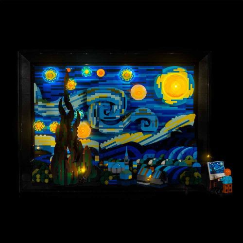 21333 LEGO VincentVanGogh TheStarryNight lights on Edit 2 Light My Bricks